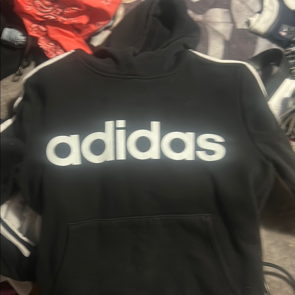 Adidas Black Sweatshirt with White Lettering